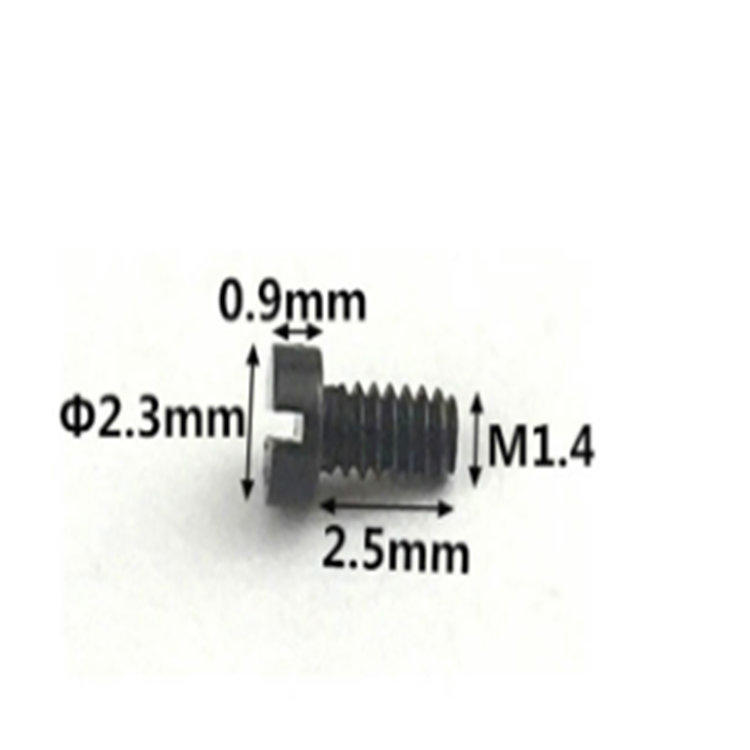Mini parafuso de titânio M1.4 tamanho pequeno micro 1,5 mm para óculos