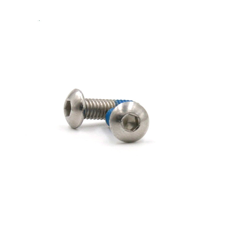 Micro parafuso de cabeça de botão M3X6 pequeno com remendo de nylon