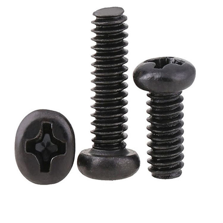 M1.2 mini parafuso preto de cabeça panela para instrumento eletrônico