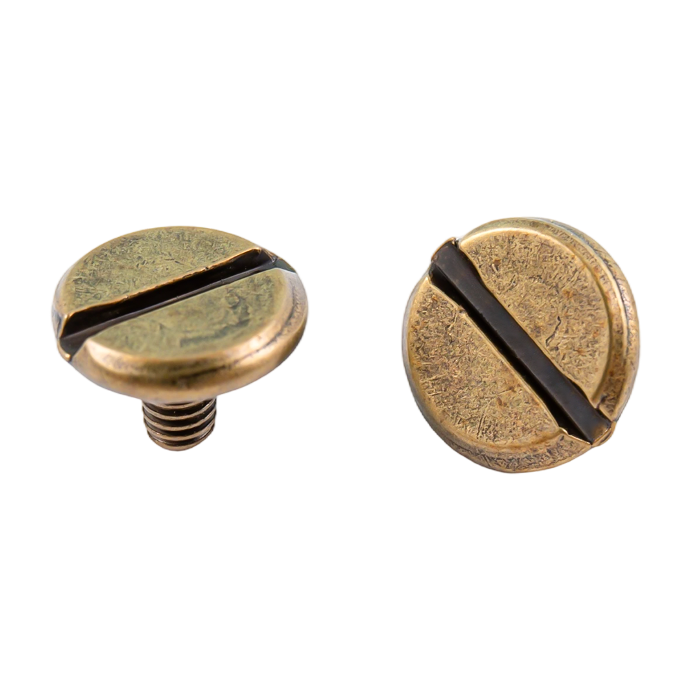 Parafusos de couro de cabeça plana de aço carbono bronze Parafusos de couro de cabeça plana de aço carbono bronze