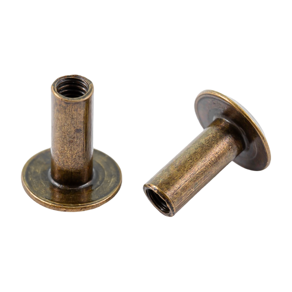 Parafusos de couro de cabeça plana de aço carbono bronze Parafusos de couro de cabeça plana de aço carbono bronze