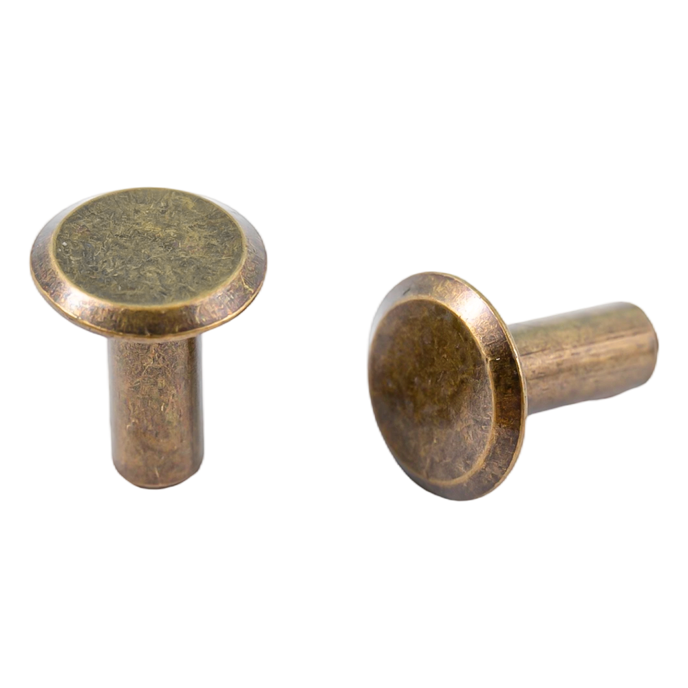 Parafusos de couro de cabeça plana de aço carbono bronze Parafusos de couro de cabeça plana de aço carbono bronze