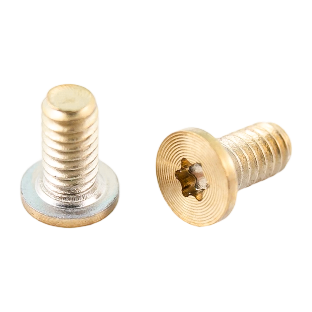 Parafusos padrão de CD com rosca de máquina de aço inoxidável com cabeça torx dourada PVD Parafusos padrão de CD com rosca de máquina de aço inoxidável com cabeça torx dourada PVD