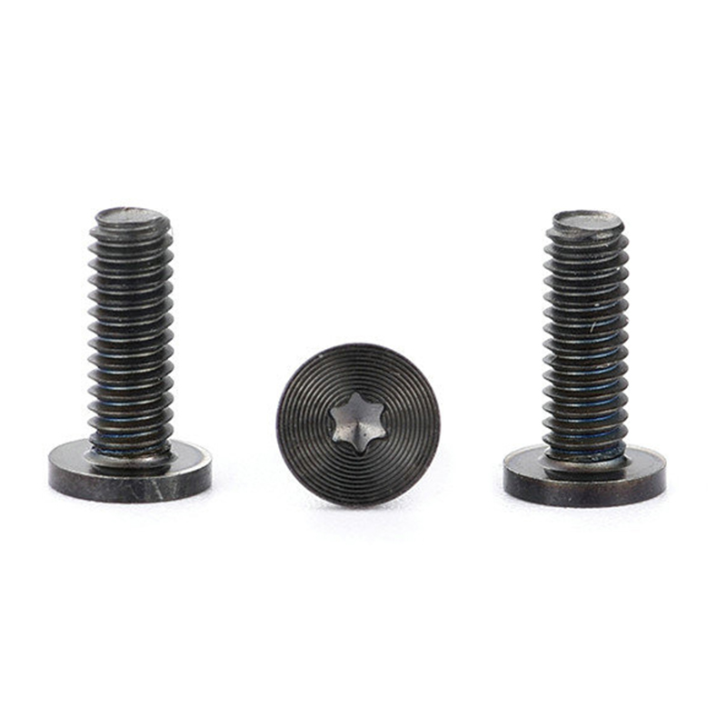 Parafuso torx escovado acetinado de cabeça plana fina preto brilhante para Huawei