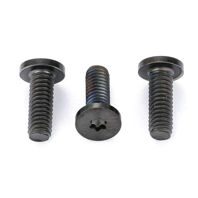Parafusos PVD pretos torx de cabeça chata padrão CD Parafusos PVD pretos torx de cabeça chata padrão CD