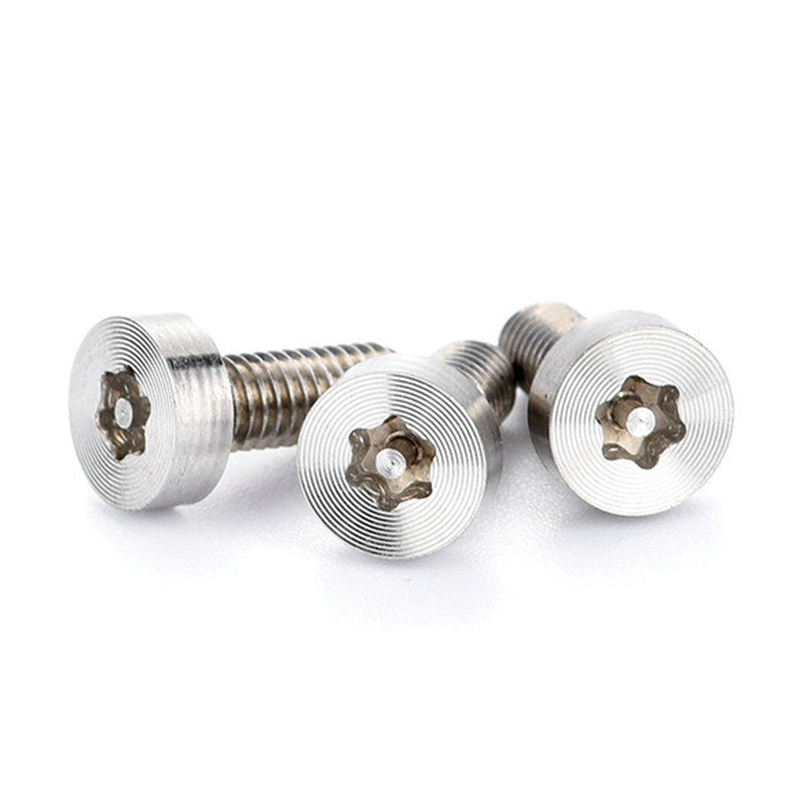 Novo design de parafuso torx de cabeça copo escovado em aço inoxidável acetinado Novo design de parafuso torx de cabeça copo escovado em aço inoxidável acetinado