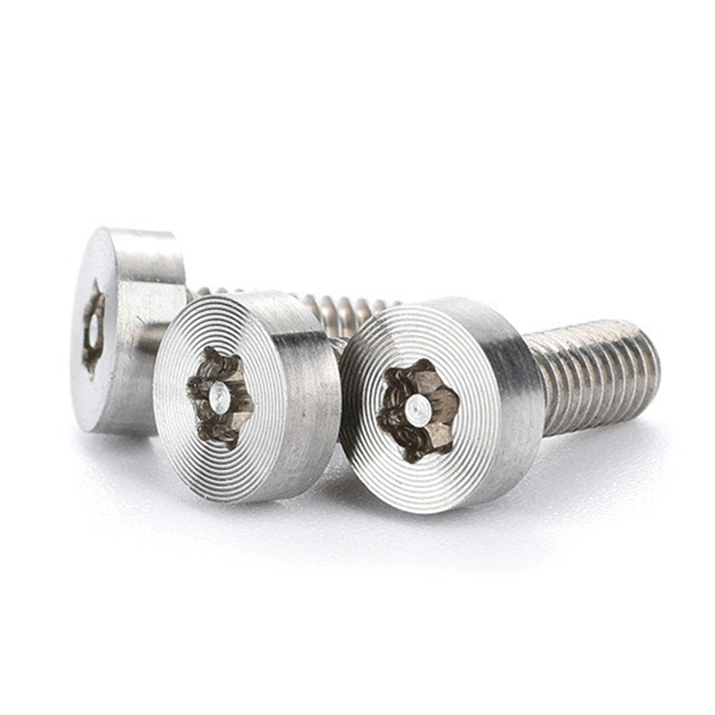 Novo design de parafuso torx de cabeça copo escovado em aço inoxidável acetinado