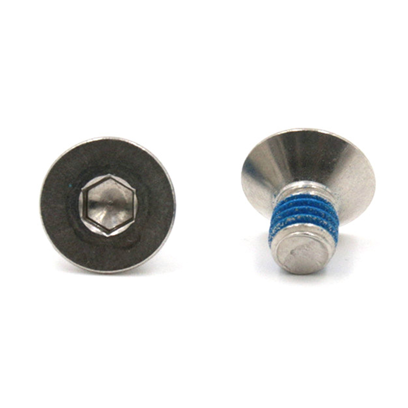 Micro mini parafusos de soquete de cabeça escareada de venda quente com remendo de náilon Micro mini parafusos de soquete de cabeça escareada de venda quente com remendo de náilon