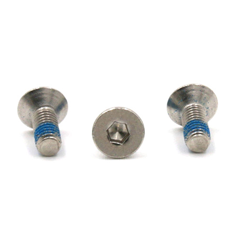 Micro mini parafusos de soquete de cabeça escareada de venda quente com remendo de náilon Micro mini parafusos de soquete de cabeça escareada de venda quente com remendo de náilon