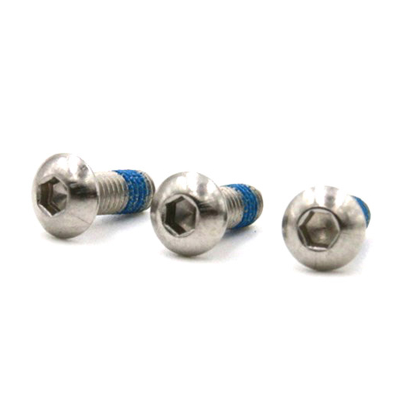 Novos itens cabeça de botão hex hsocket mini micro parafuso com remendo de náilon Novos itens cabeça de botão hex hsocket mini micro parafuso com remendo de náilon