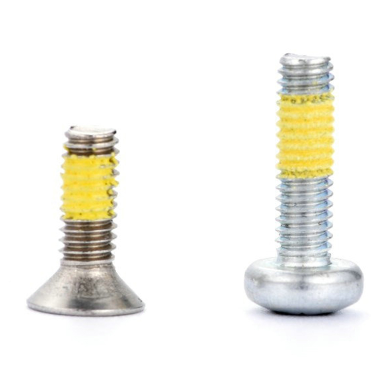 Parafuso de máquina torx (hex) de cabeça pan (escareada) com remendo de náilon amarelo Parafuso de máquina torx (hex) de cabeça pan (escareada) com remendo de náilon amarelo
