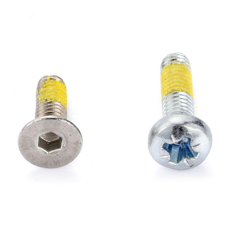 Parafuso de máquina torx (hex) de cabeça pan (escareada) com remendo de náilon amarelo Parafuso de máquina torx (hex) de cabeça pan (escareada) com remendo de náilon amarelo