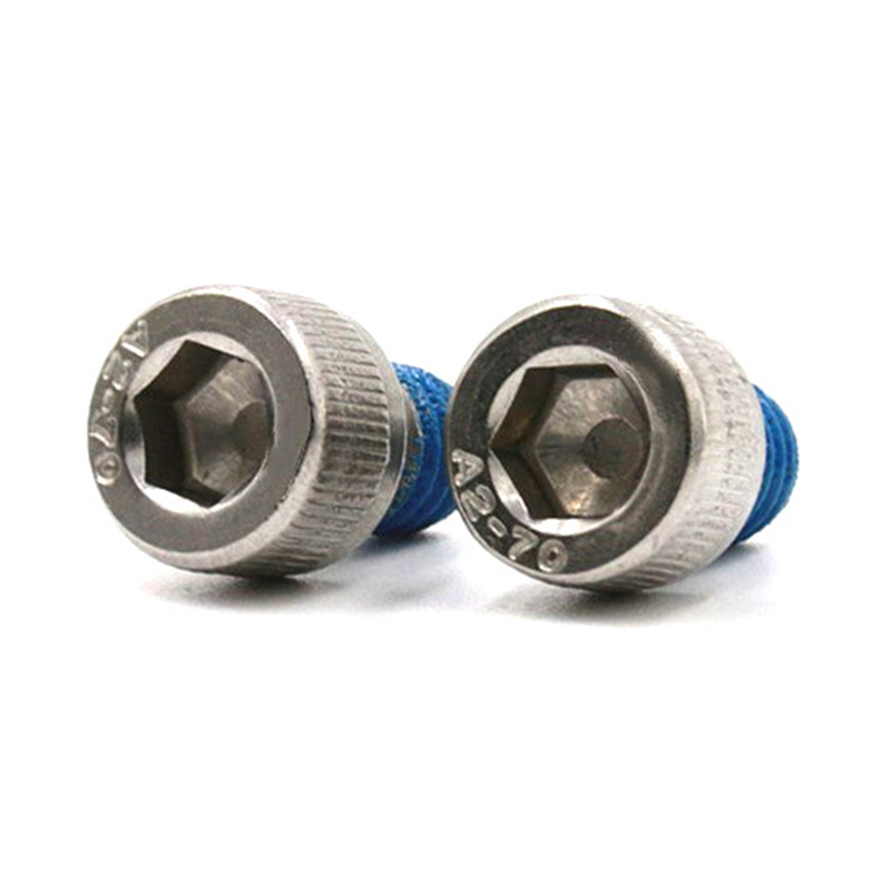 Microparafuso de cabeça copo sextavada de aço inoxidável 304 com remendo de náilon Microparafuso de cabeça copo sextavada de aço inoxidável 304 com remendo de náilon