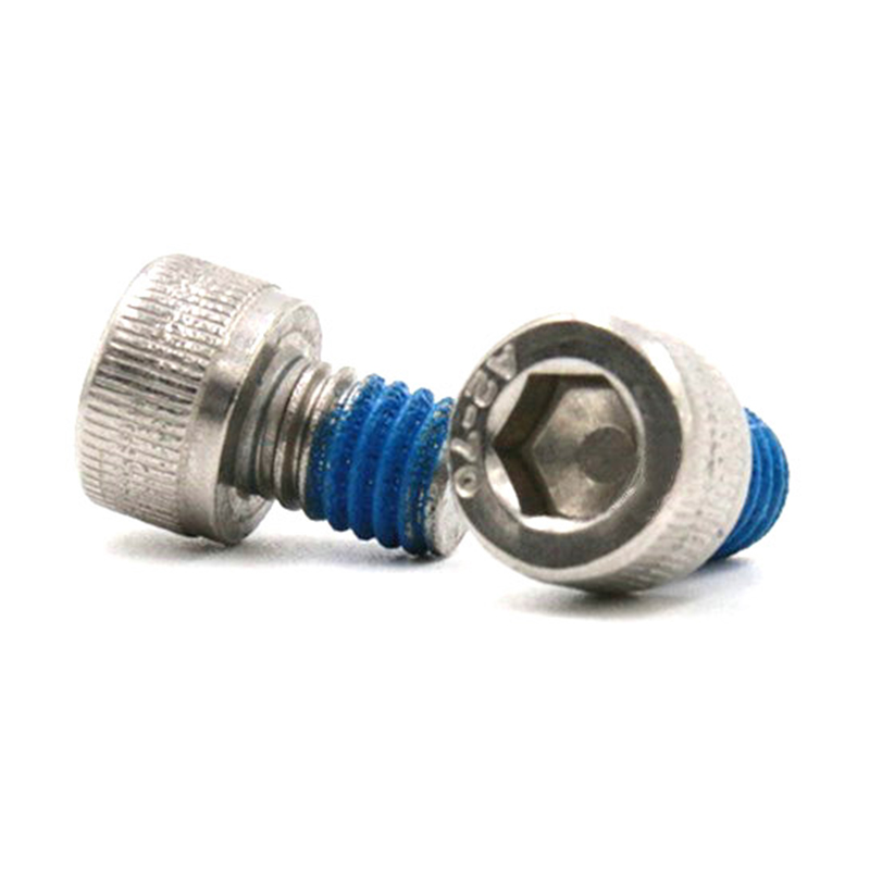 Microparafuso de cabeça copo sextavada de aço inoxidável 304 com remendo de náilon Microparafuso de cabeça copo sextavada de aço inoxidável 304 com remendo de náilon