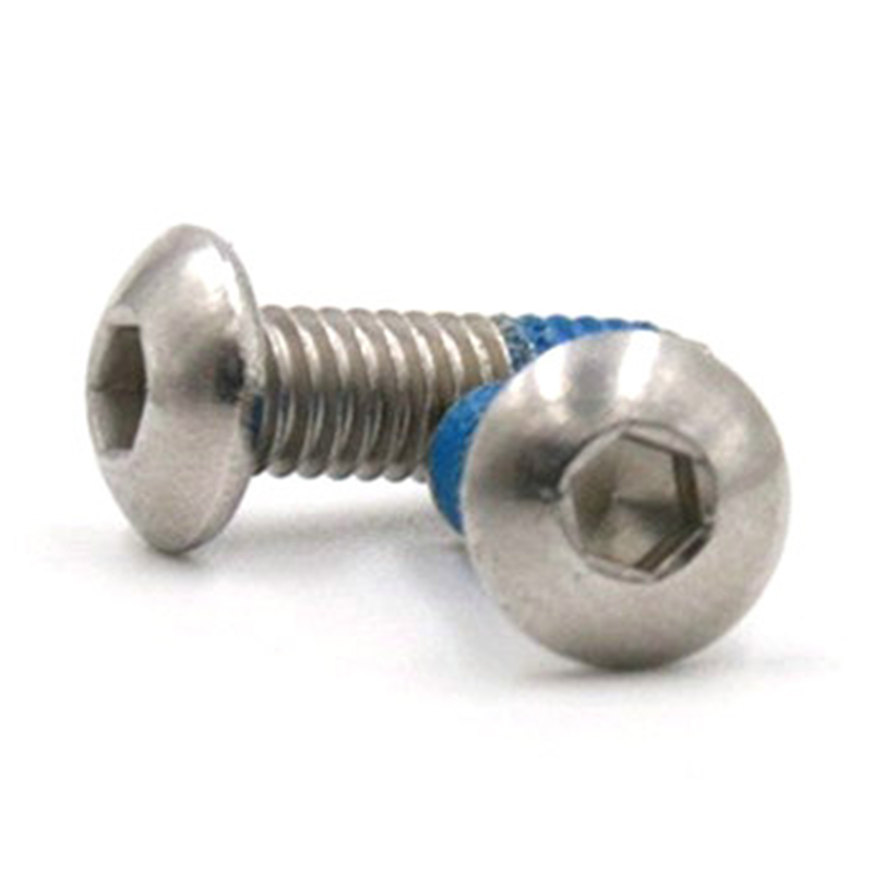 Microparafuso pequeno com soquete de cabeça de botão M3X6 com remendo de nylon