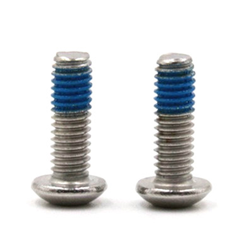 Microparafuso pequeno com soquete de cabeça de botão M3X6 com remendo de nylon Microparafuso pequeno com soquete de cabeça de botão M3X6 com remendo de nylon