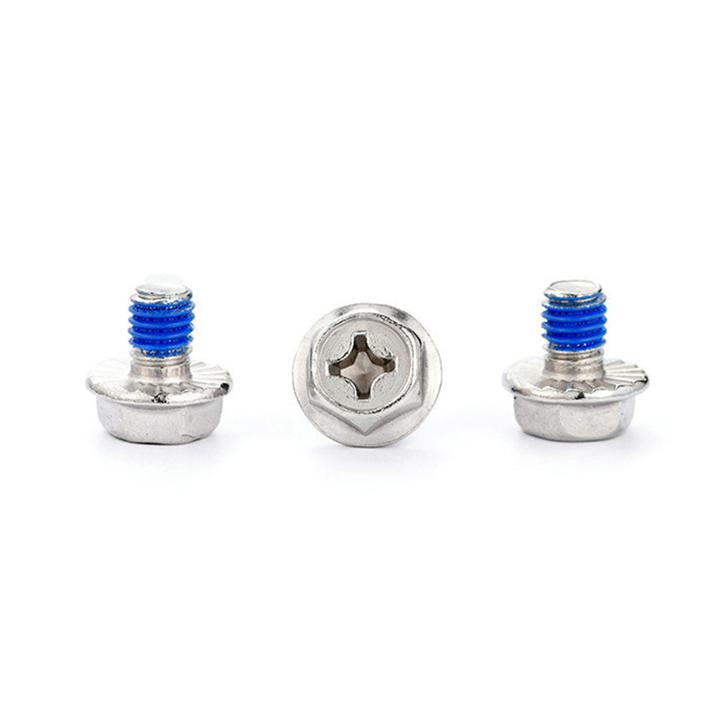 Parafuso hexagonal com cabeça de arruela cruzada, pequeno parafuso à prova d'água com remendo de nylon Parafuso hexagonal com cabeça de arruela cruzada, pequeno parafuso à prova d'água com remendo de nylon