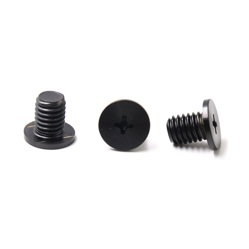 Parafuso escovado de cetim preto para máquina de cabeça plana m2 de aço inoxidável Parafuso escovado de cetim preto para máquina de cabeça plana m2 de aço inoxidável