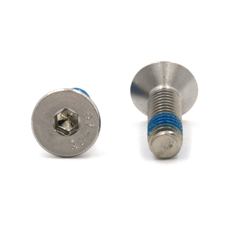 Micro mini parafusos de travamento com soquete de cabeça escareada em aço inoxidável