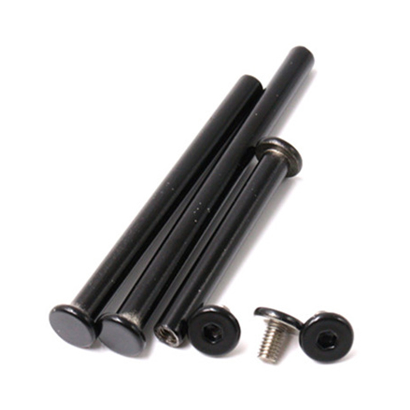 Parafuso chicago de cabeça chata com soquete sextavado de aço inoxidável m5 de tinta preta Parafuso chicago de cabeça chata com soquete sextavado de aço inoxidável m5 de tinta preta