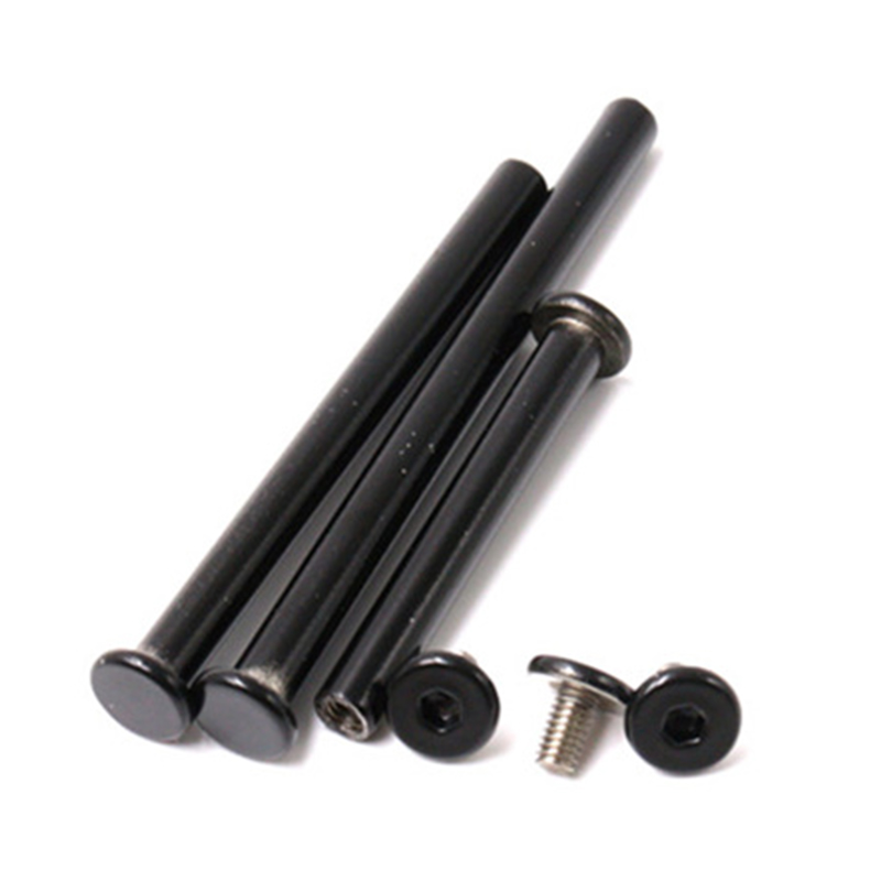 Parafuso chicago de cabeça chata com soquete sextavado de aço inoxidável m5 de tinta preta Parafuso chicago de cabeça chata com soquete sextavado de aço inoxidável m5 de tinta preta