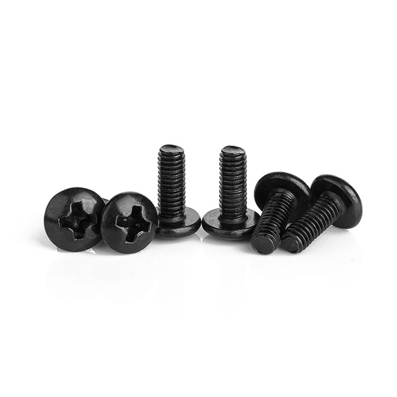 Parafuso de máquina de cabeça cruzada m5 de aço inoxidável preto Parafuso de máquina de cabeça cruzada m5 de aço inoxidável preto
