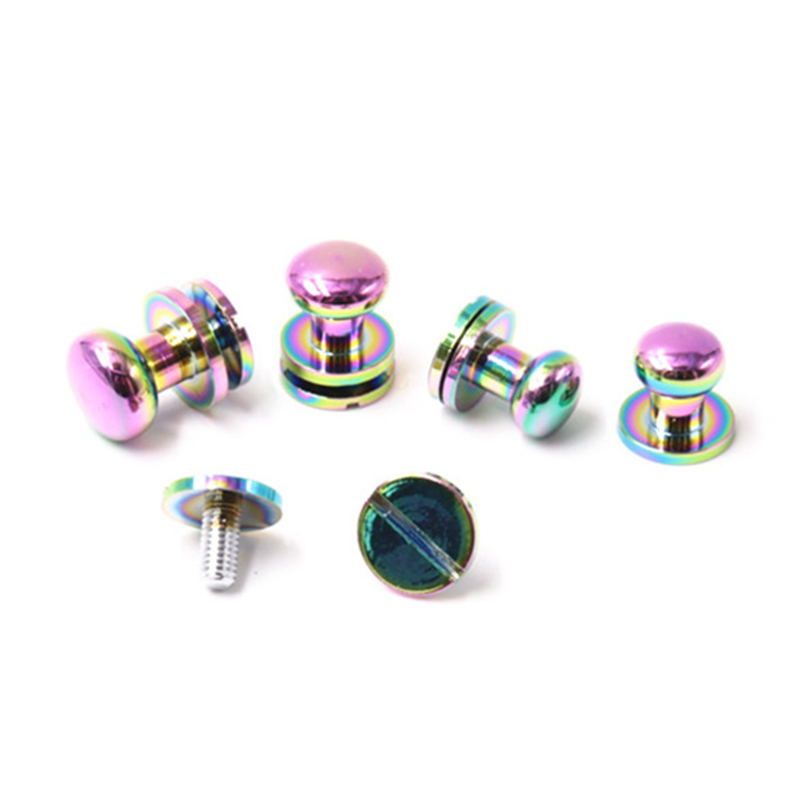 Pregos Sam Browne de latão de 7 mm na cor arco-íris personalizados para bolsa Pregos Sam Browne de latão de 7 mm na cor arco-íris personalizados para bolsa