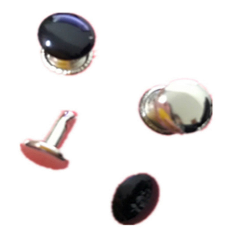 Rebite de latão dupla face com esmalte pendurado para roupas e bolsas Rebite de latão dupla face com esmalte pendurado para roupas e bolsas