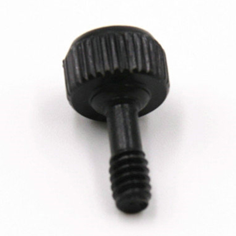 M3 M4 Parafuso de aperto manual serrilhado preto da caixa do computador para tampa