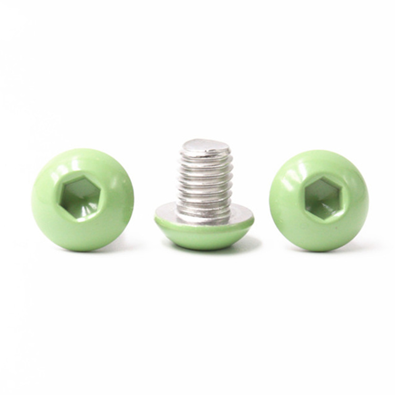Novo design 10-24 parafuso de rosca grossa com cabeça de botão verde Novo design 10-24 parafuso de rosca grossa com cabeça de botão verde