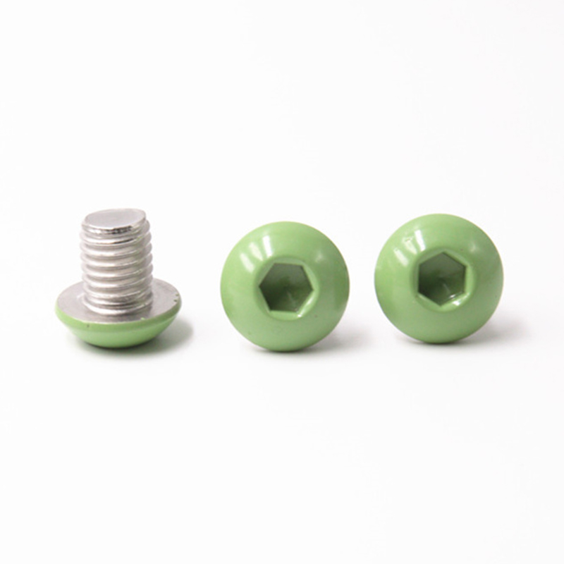 Novo design 10-24 parafuso de rosca grossa com cabeça de botão verde Novo design 10-24 parafuso de rosca grossa com cabeça de botão verde