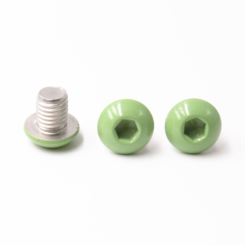 Novo design 10-24 parafuso de rosca grossa com cabeça de botão verde Novo design 10-24 parafuso de rosca grossa com cabeça de botão verde
