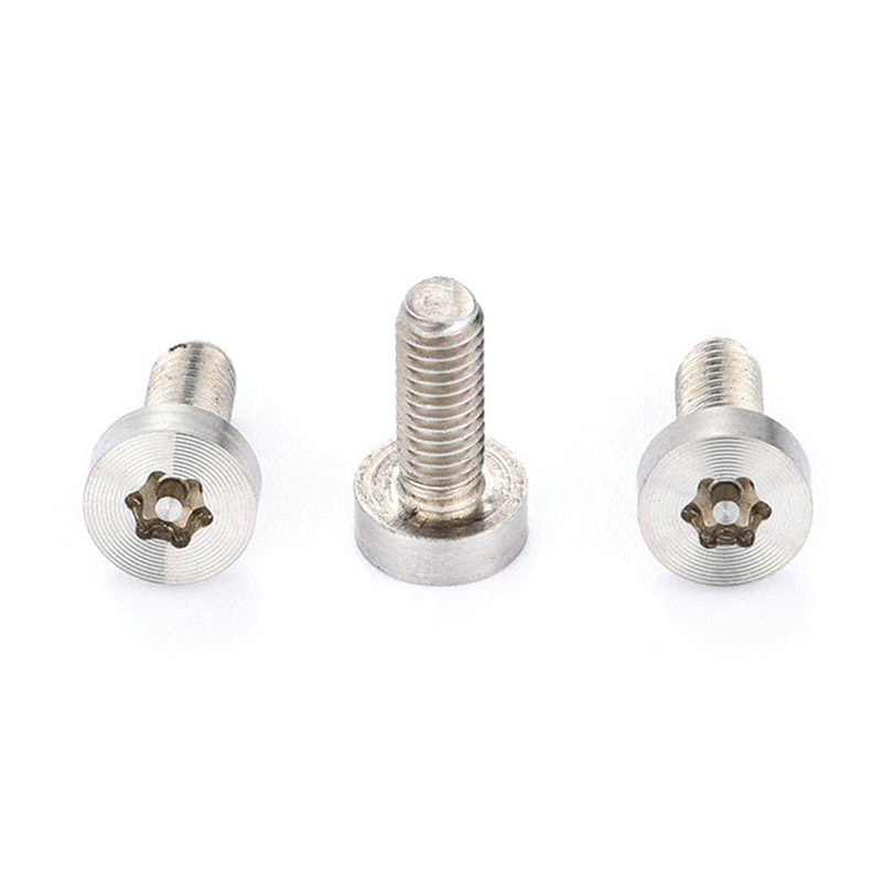 Torx padrão CD com pino Parafusos de cabeça baixa em aço inoxidável