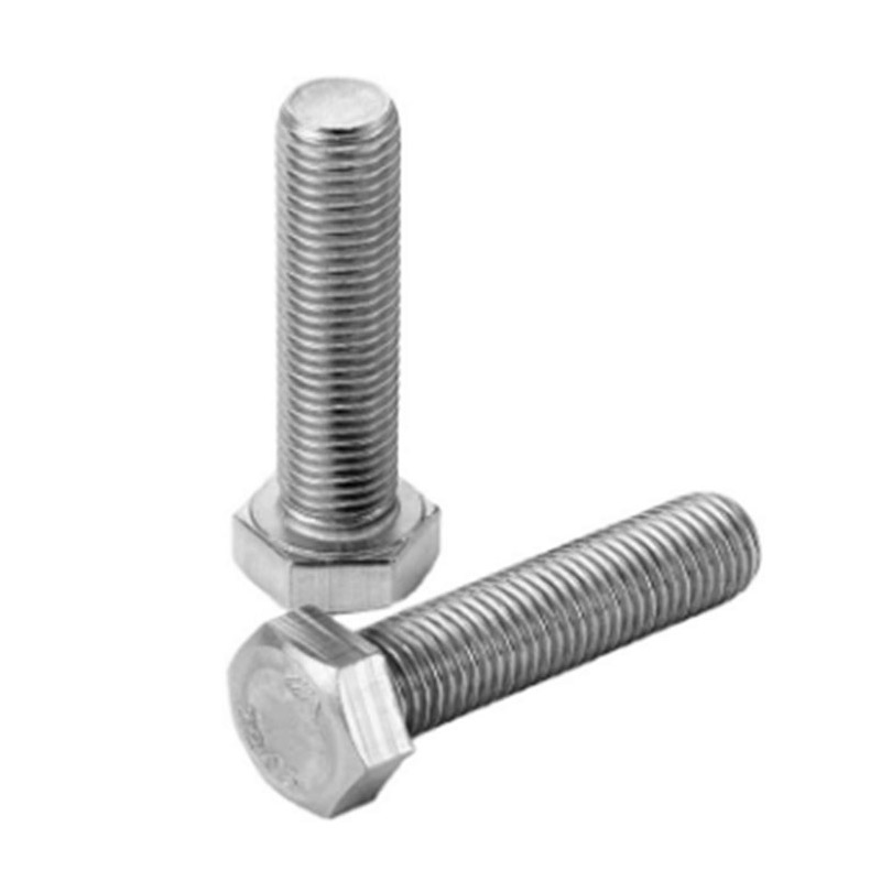 Parafuso de cabeça sextavada em aço carbono DIN 933 grau 8.8 com zinco branco Parafuso de cabeça sextavada em aço carbono DIN 933 grau 8.8 com zinco branco