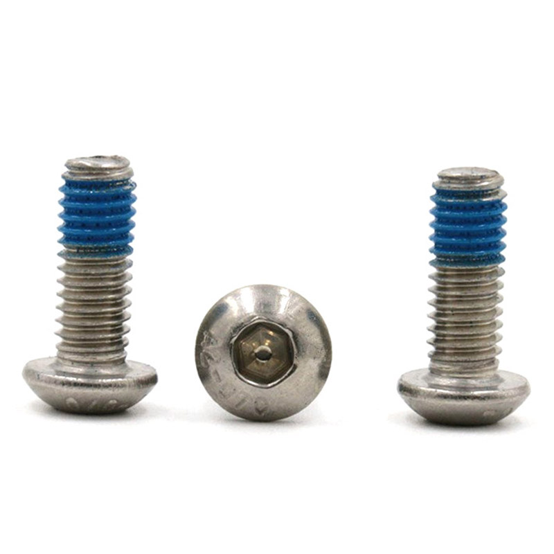 M3 cabeça de botão de aço inoxidável hex hsocket mini micro parafuso com remendo de náilon M3 cabeça de botão de aço inoxidável hex hsocket mini micro parafuso com remendo de náilon