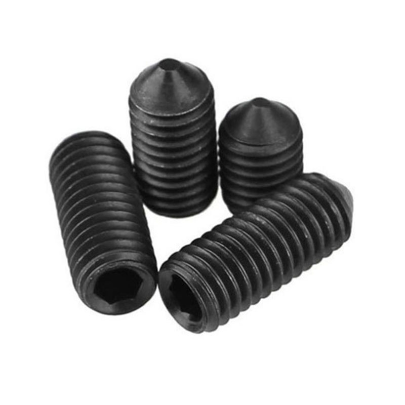 Parafuso de fixação de ponta cônica SCM435 preto m3 din914 Parafuso de fixação de ponta cônica SCM435 preto m3 din914